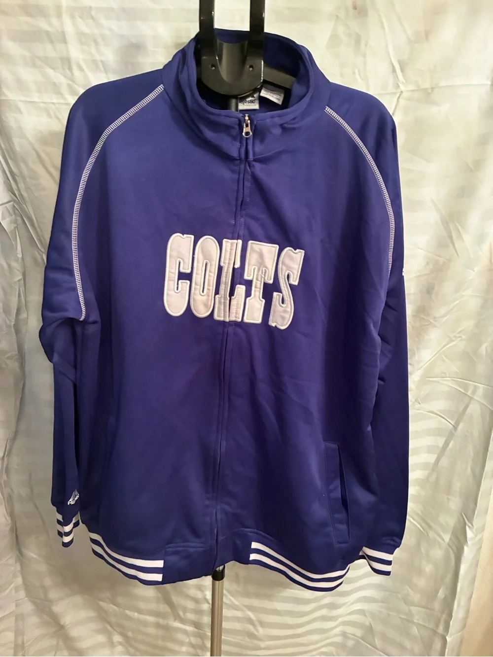 Majestic Purple Colts Full-Zip Varsity Jacket